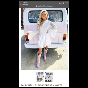 Southern Fried Chics Fairy Bell Sleeve Dress